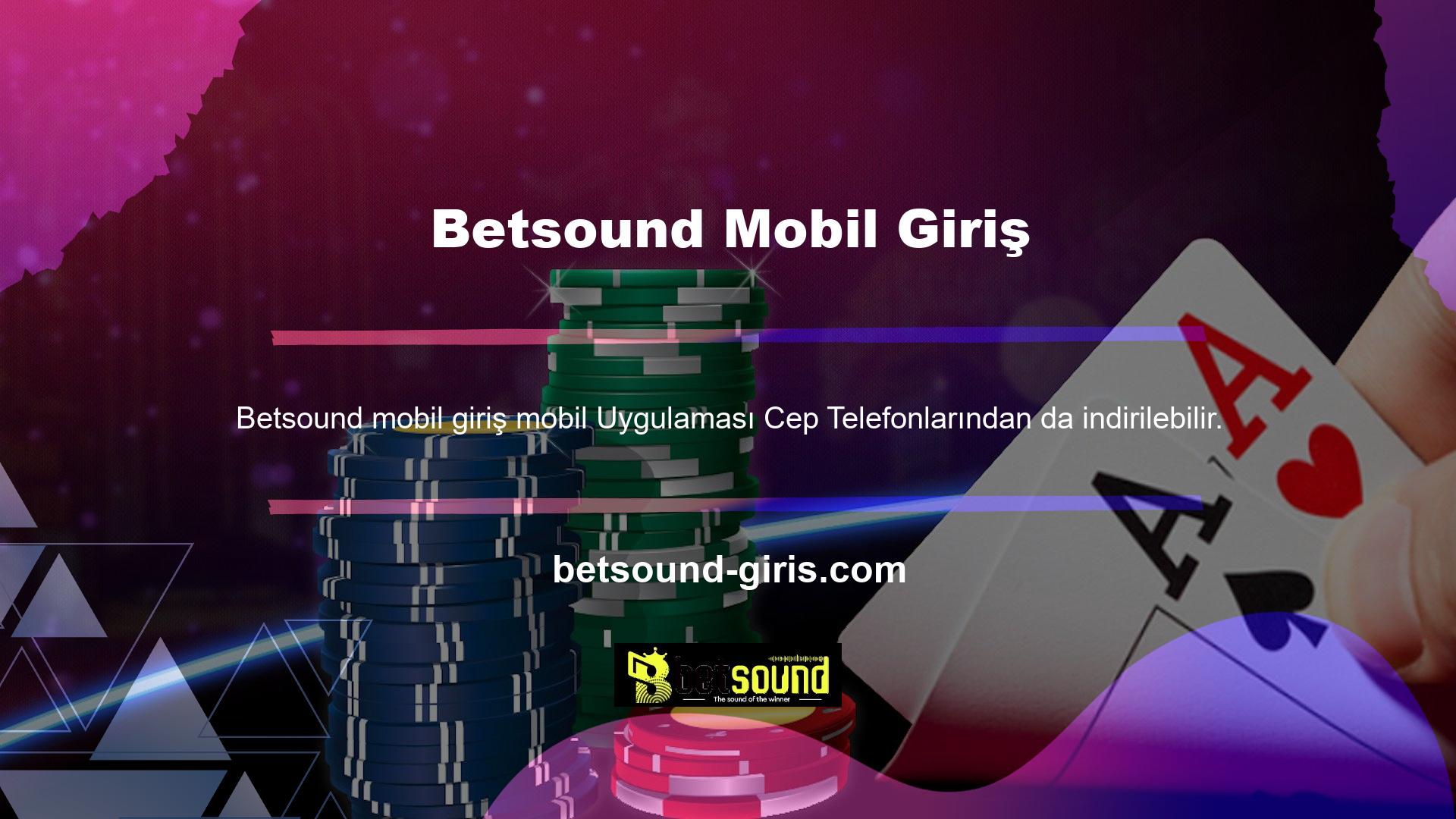 Mobil uygulamayı indirdiğinizde, telefonunuzda Betsound kaydolmak için bir kısayol oluşturulur